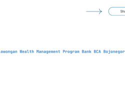 Lowongan Wealth Management Program Bank BCA Bojonegoro Tahun 2025 (Resmi)