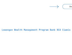Lowongan Wealth Management Program Bank BCA Ciamis Tahun 2025