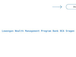 Lowongan Wealth Management Program Bank BCA Sragen Tahun 2025 (Apply Now)